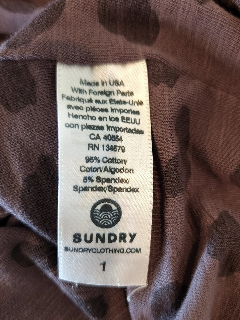 Sundry Leopard Ruched Tank Dress Size 1 / Small Racerback - Picture 6 of 6